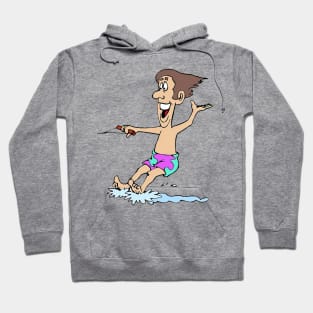 Waterskiing Dad on Vacation Hoodie